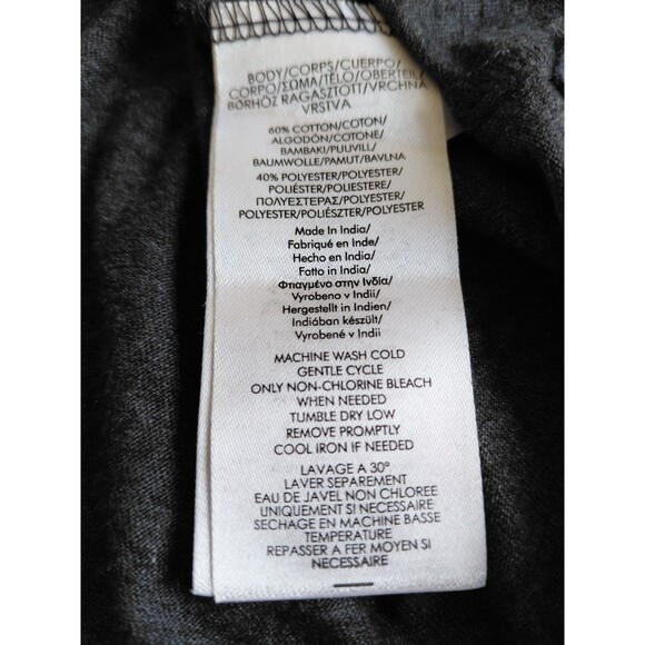 NWT Chaps Size 4XB Charcoal Long Sleeve 1/4 Button Henley Style Cotton T-Shirt - Picture 8 of 8